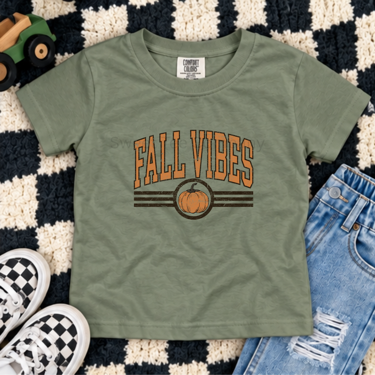 Kids’ Fall Vibes Pumpkin Shirt