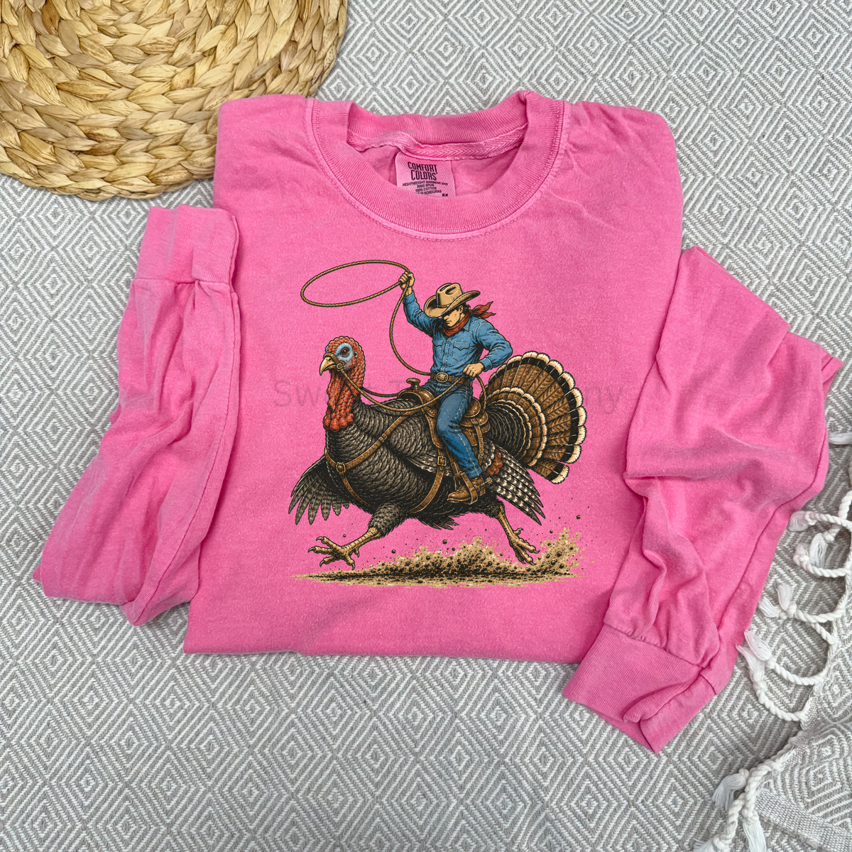 Thanksgiving Turkey Rodeo Graphic Tee