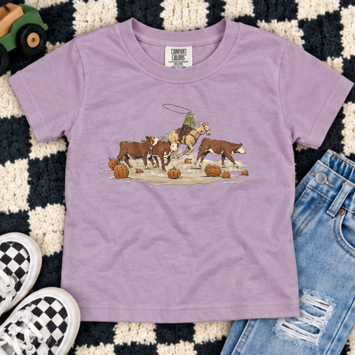 Fall Roundup Cowboy Western Youth Tee