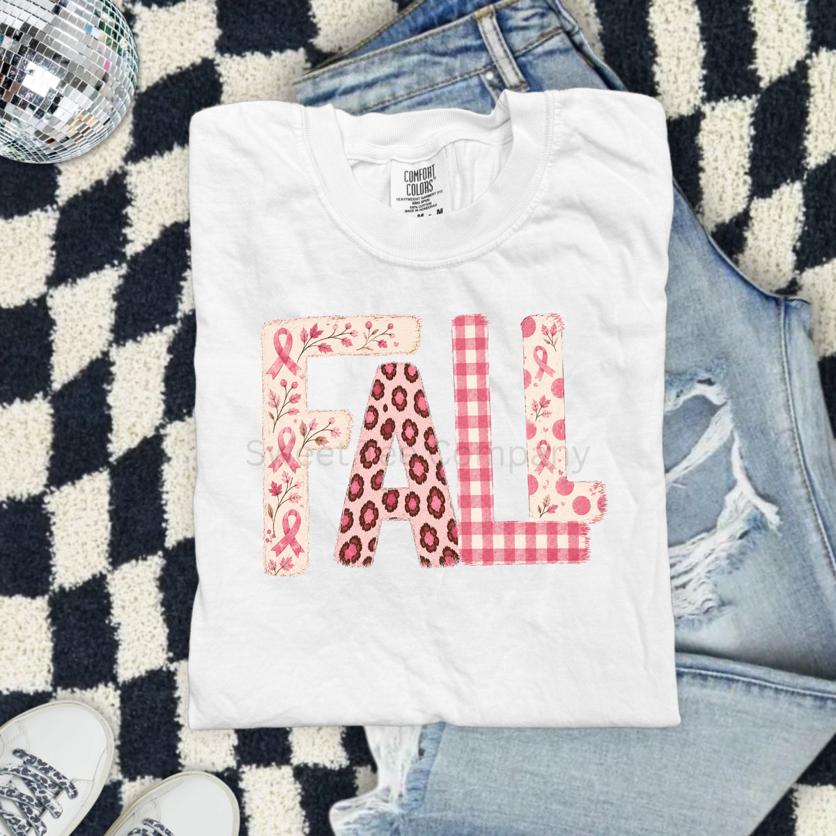 Fall Patchwork Breast Cancer Awareness