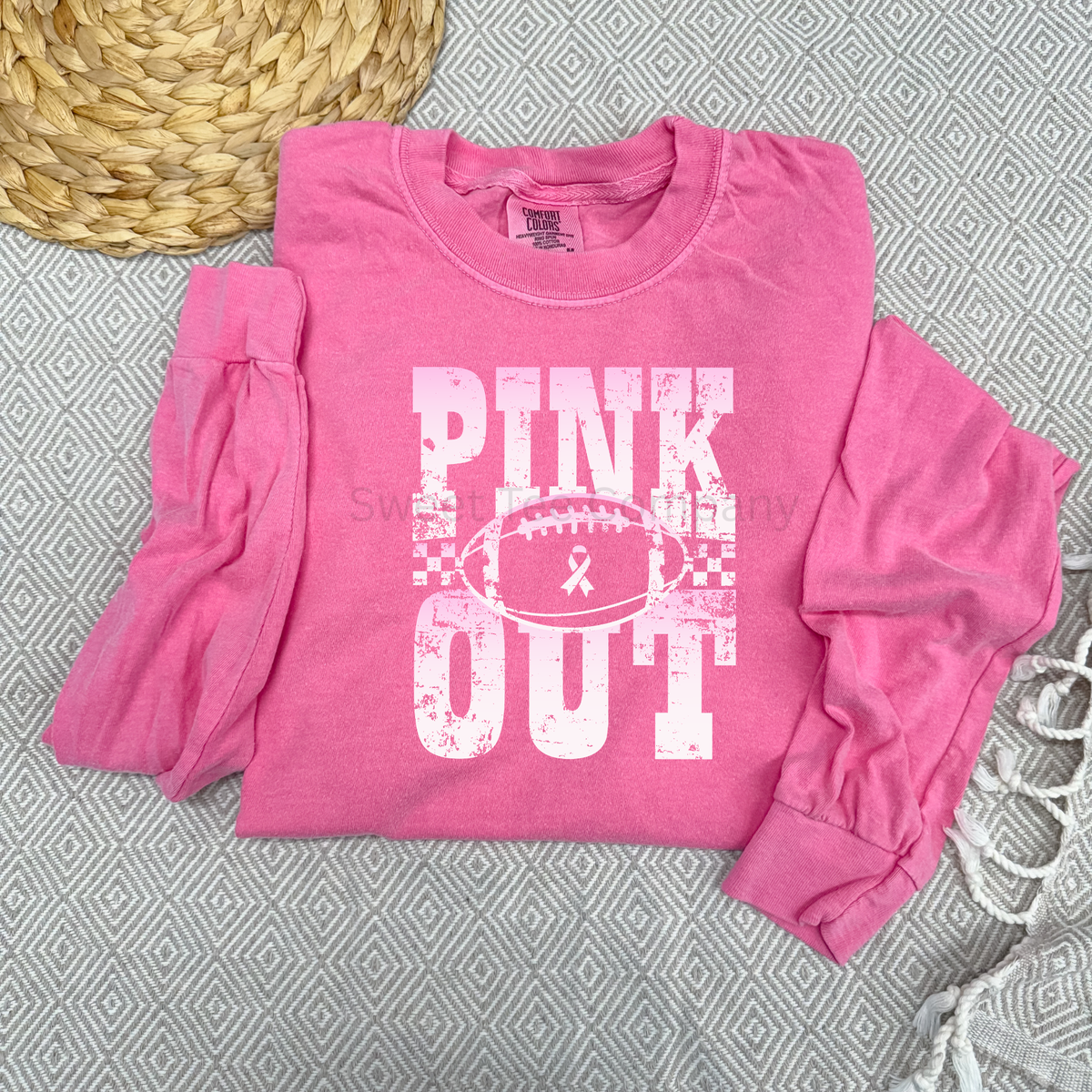 Pink Out Football Breast Cancer Awareness T-Shirt