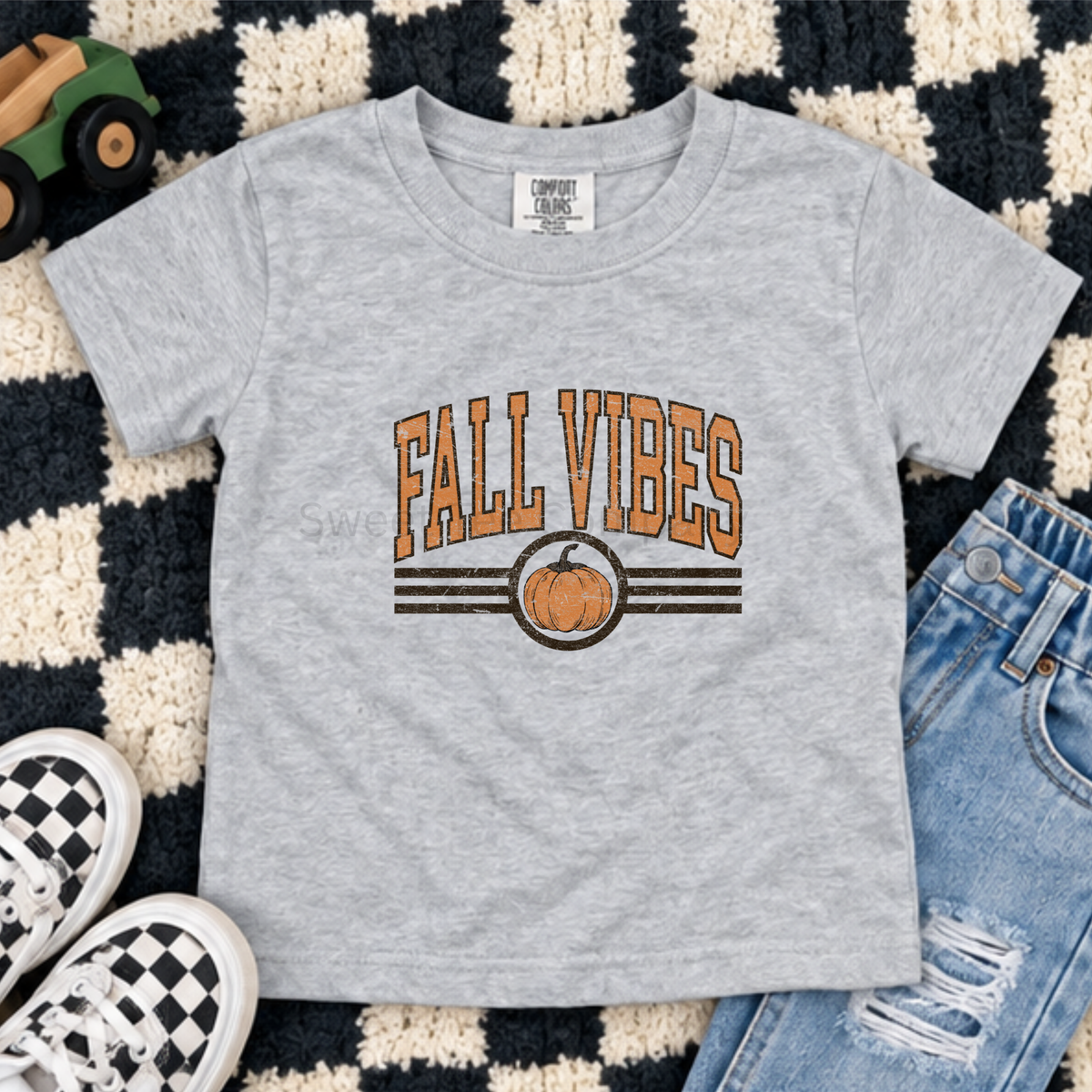 Kids’ Fall Vibes Pumpkin Shirt