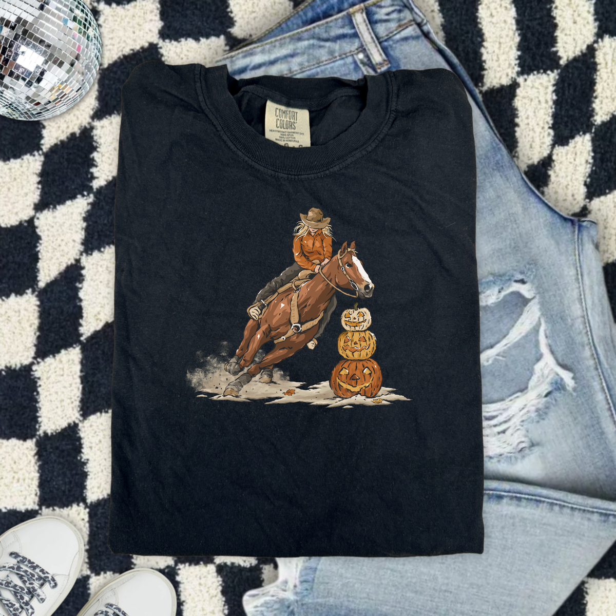 Halloween Barrel Racing Graphic Tee