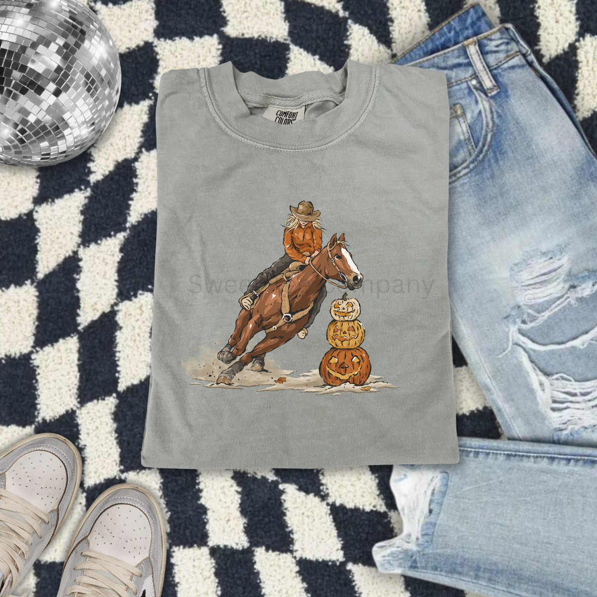 Halloween Barrel Racing Graphic Tee