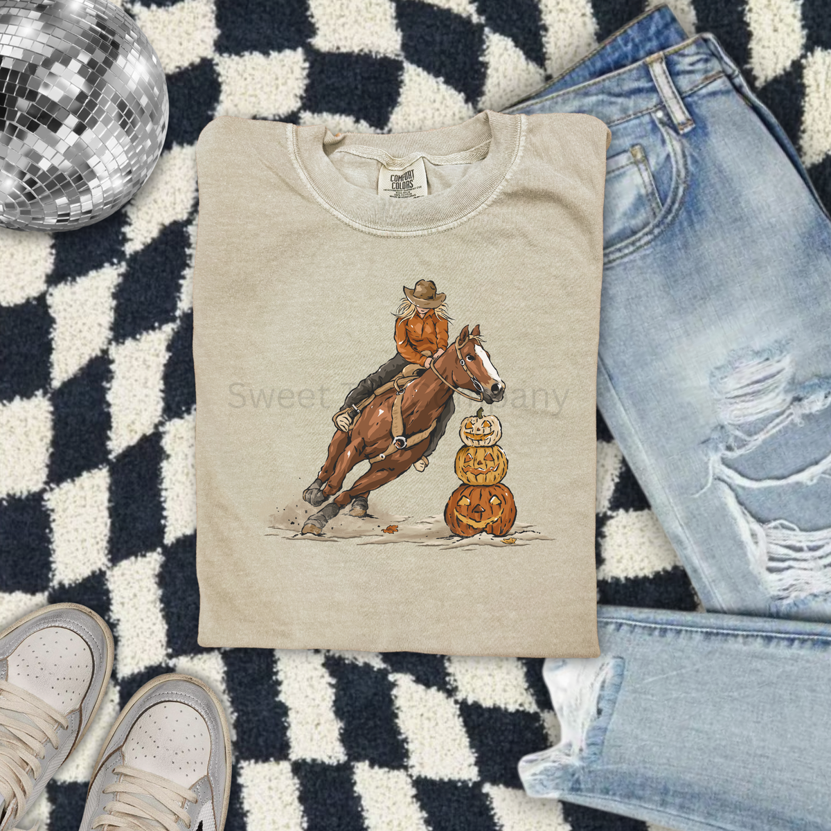 Halloween Barrel Racing Graphic Tee
