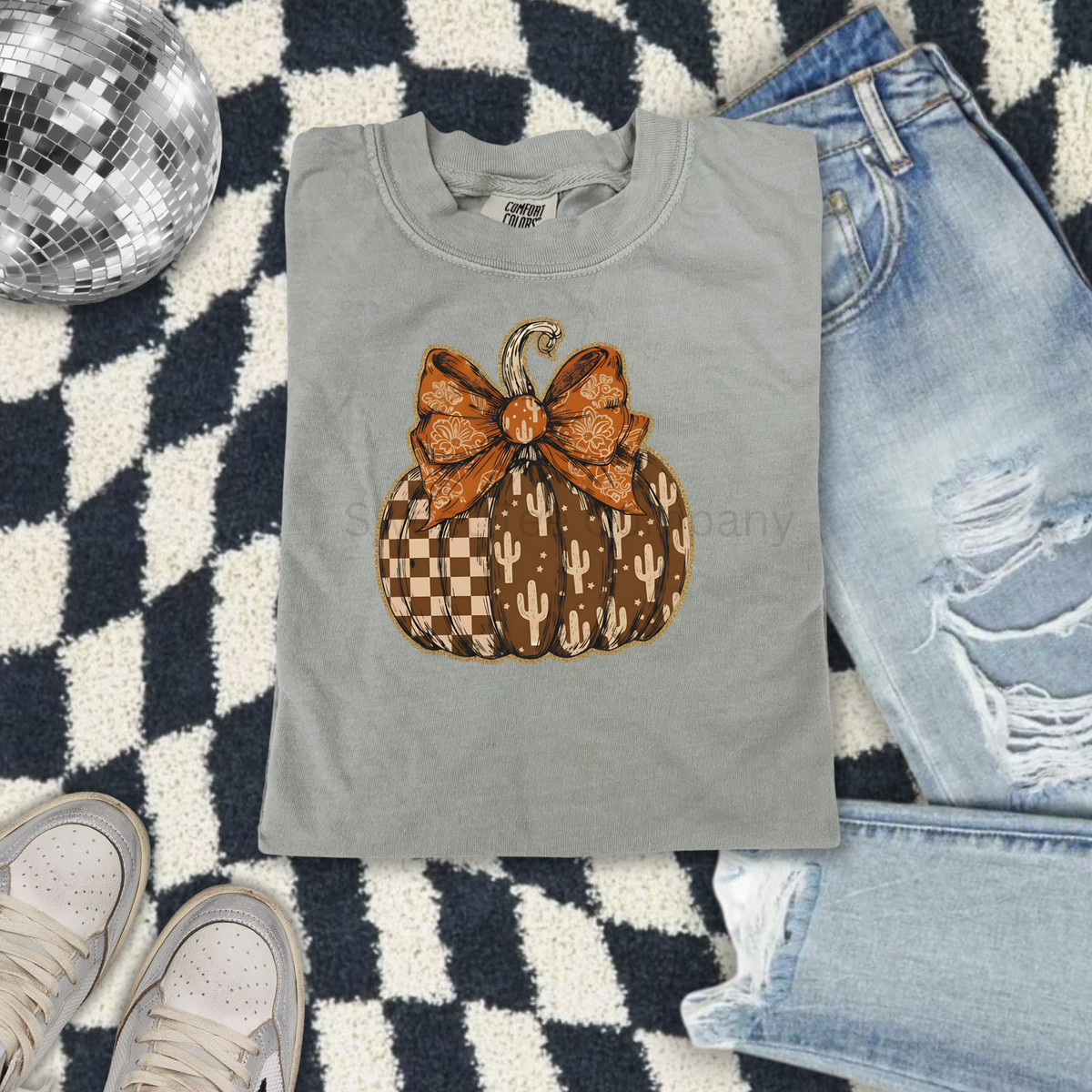 Western Cactus Pumpkin Graphic Tee