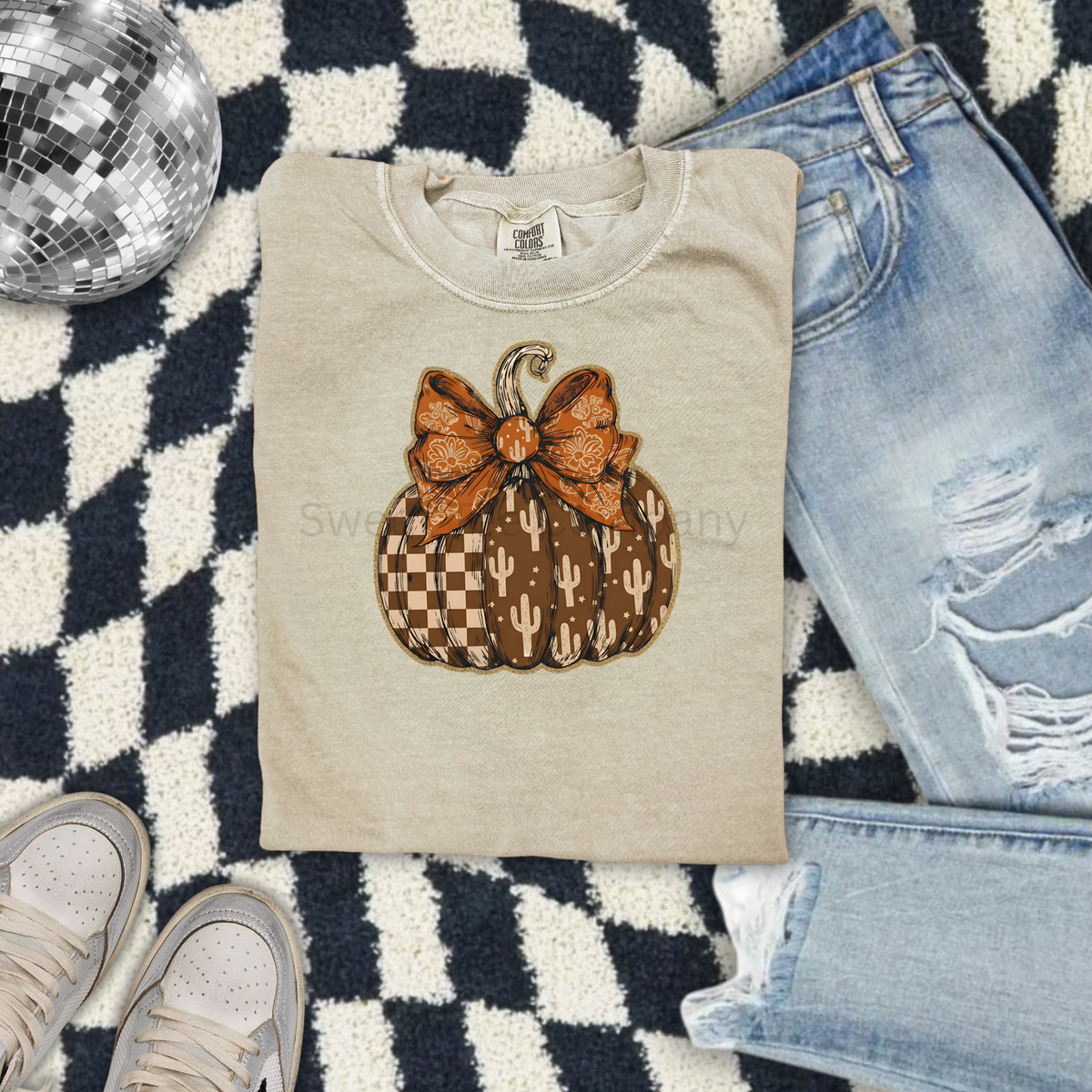 Western Cactus Pumpkin Graphic Tee