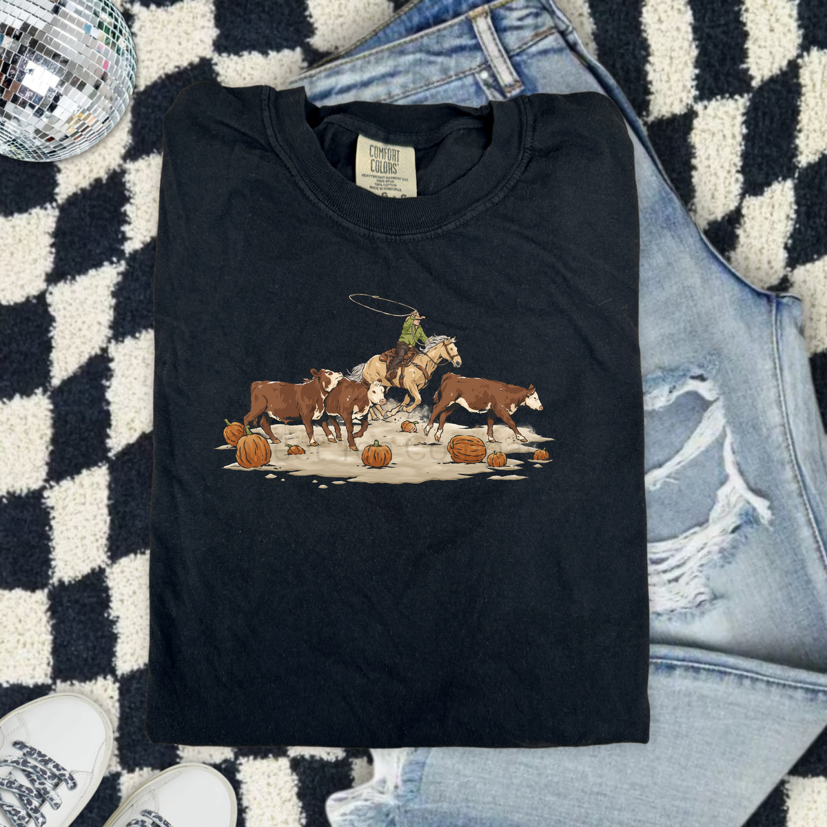 Fall Roundup Cowboy Western Graphic Tee