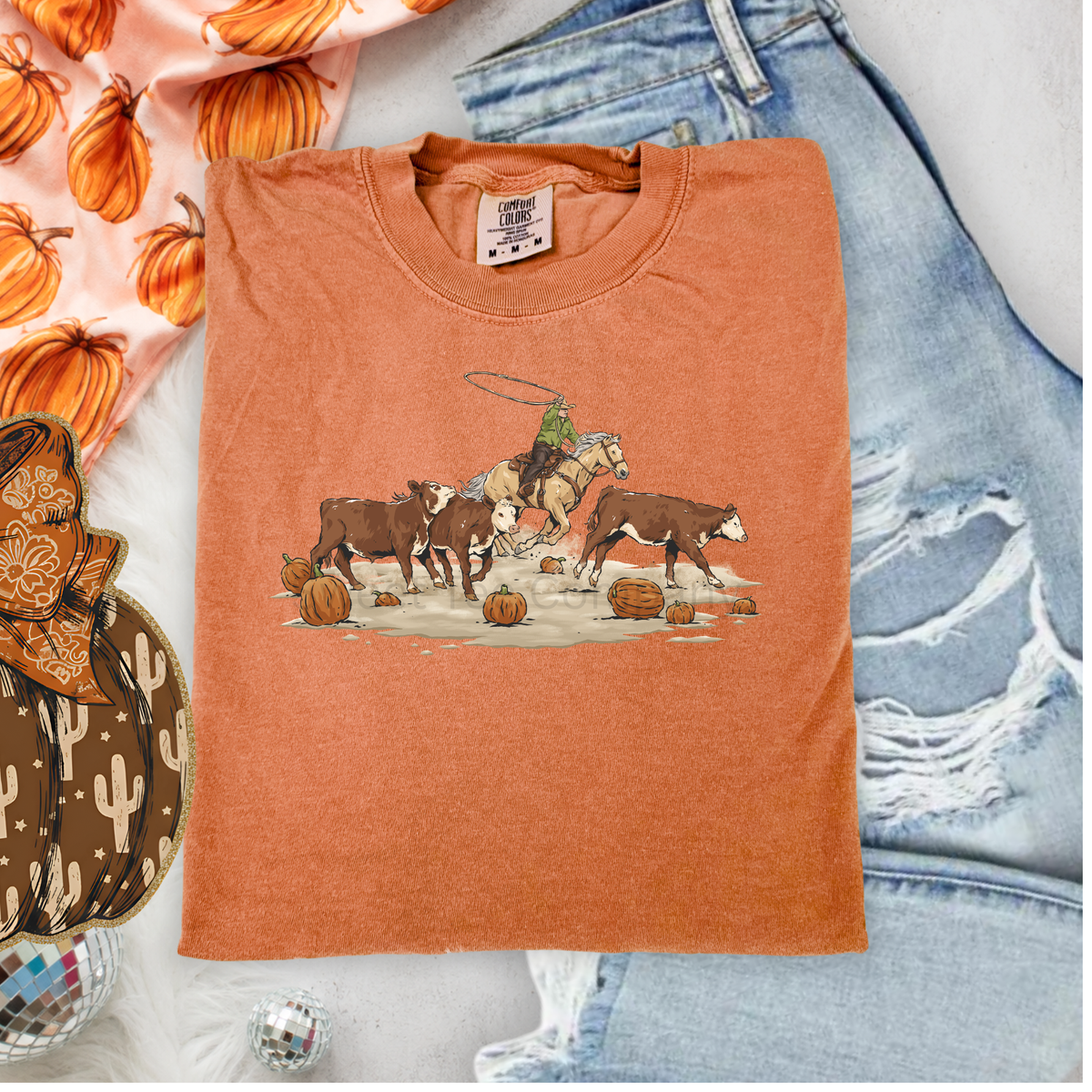 Fall Roundup Cowboy Western Graphic Tee