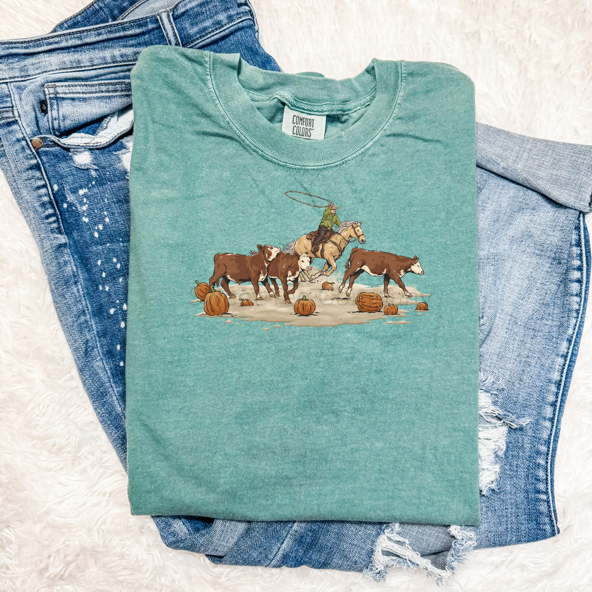Fall Roundup Cowboy Western Graphic Tee