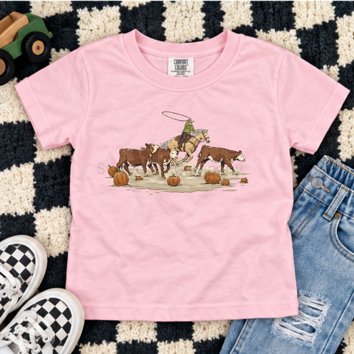 Fall Roundup Cowboy Western Youth Tee