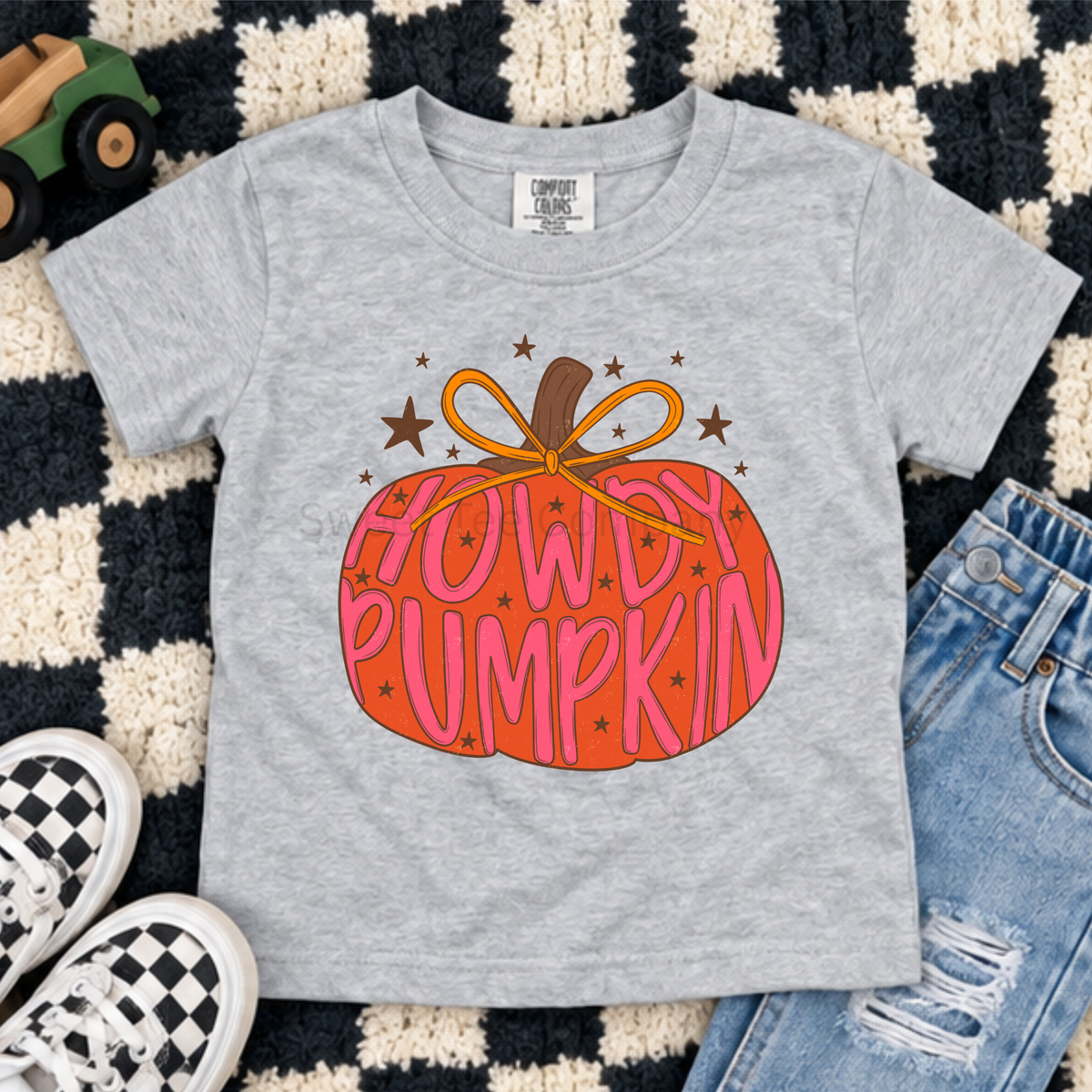 Howdy Pumpkin Western Fall Youth Tee
