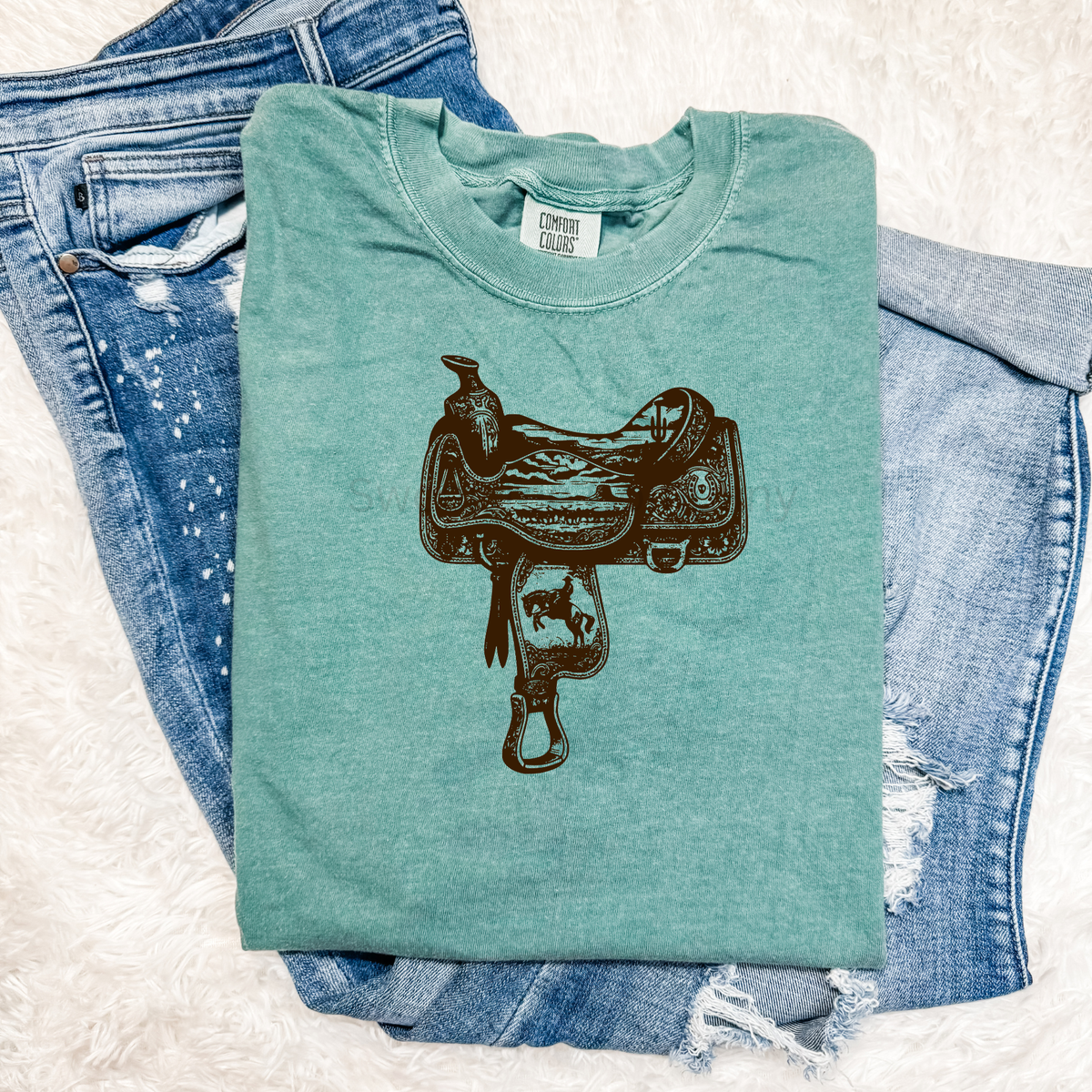 Vintage Western Saddle Graphic Tee