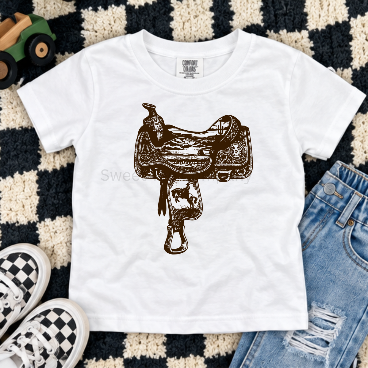 Vintage Western Saddle Youth Tee