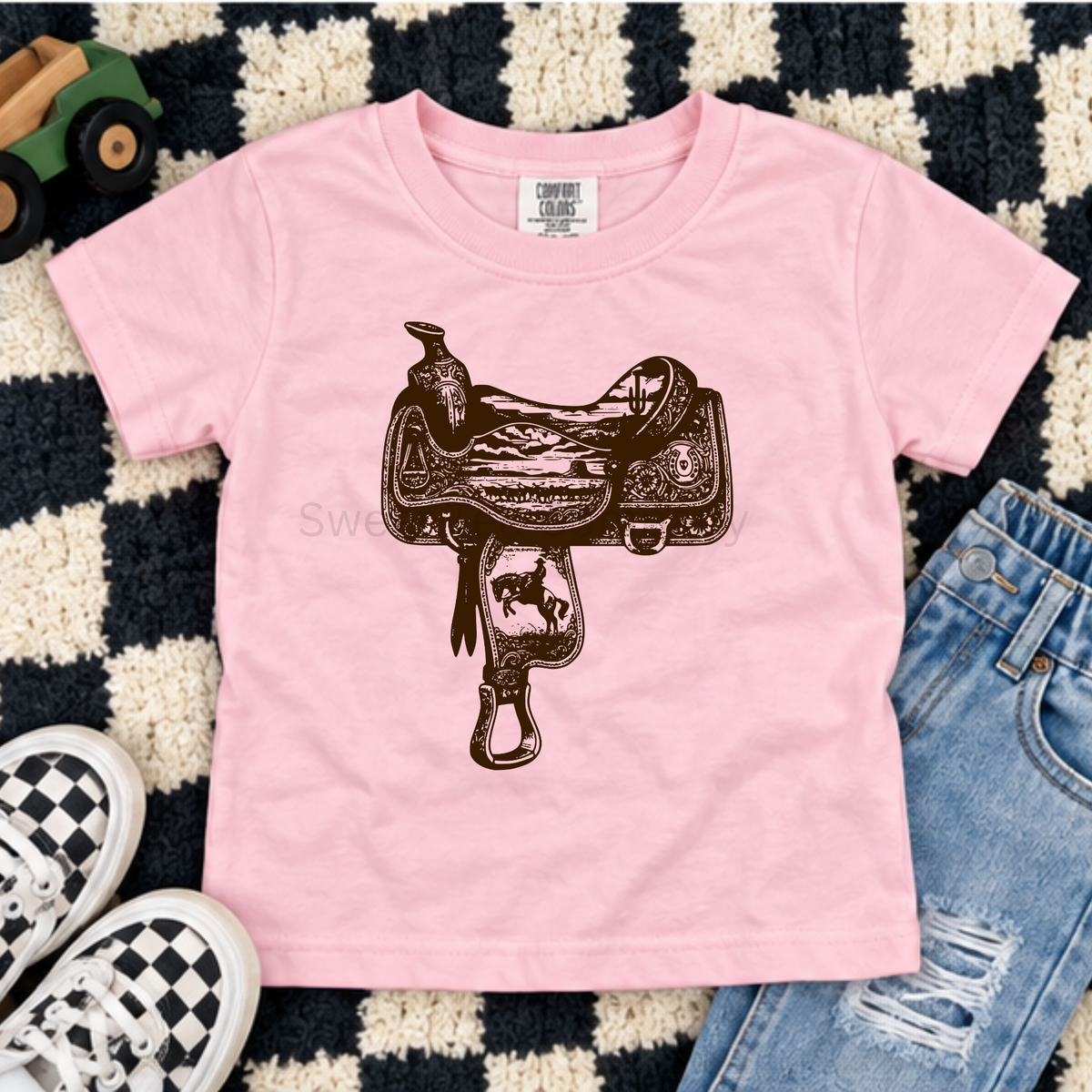 Vintage Western Saddle Youth Tee