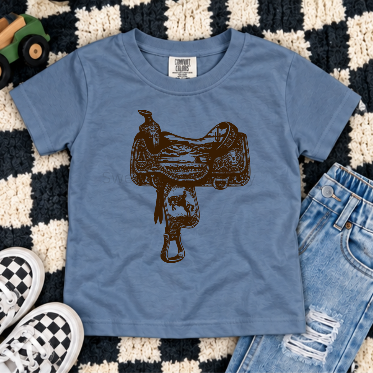 Vintage Western Saddle Youth Tee