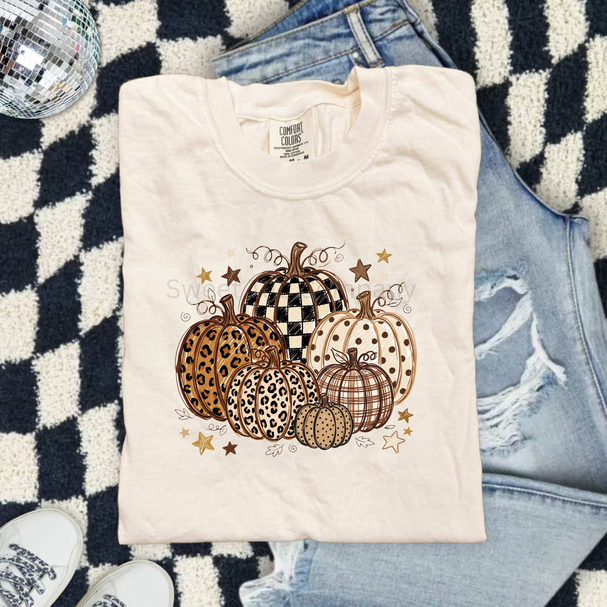 Wild & Cozy Patterned Pumpkins Fall Graphic Tee