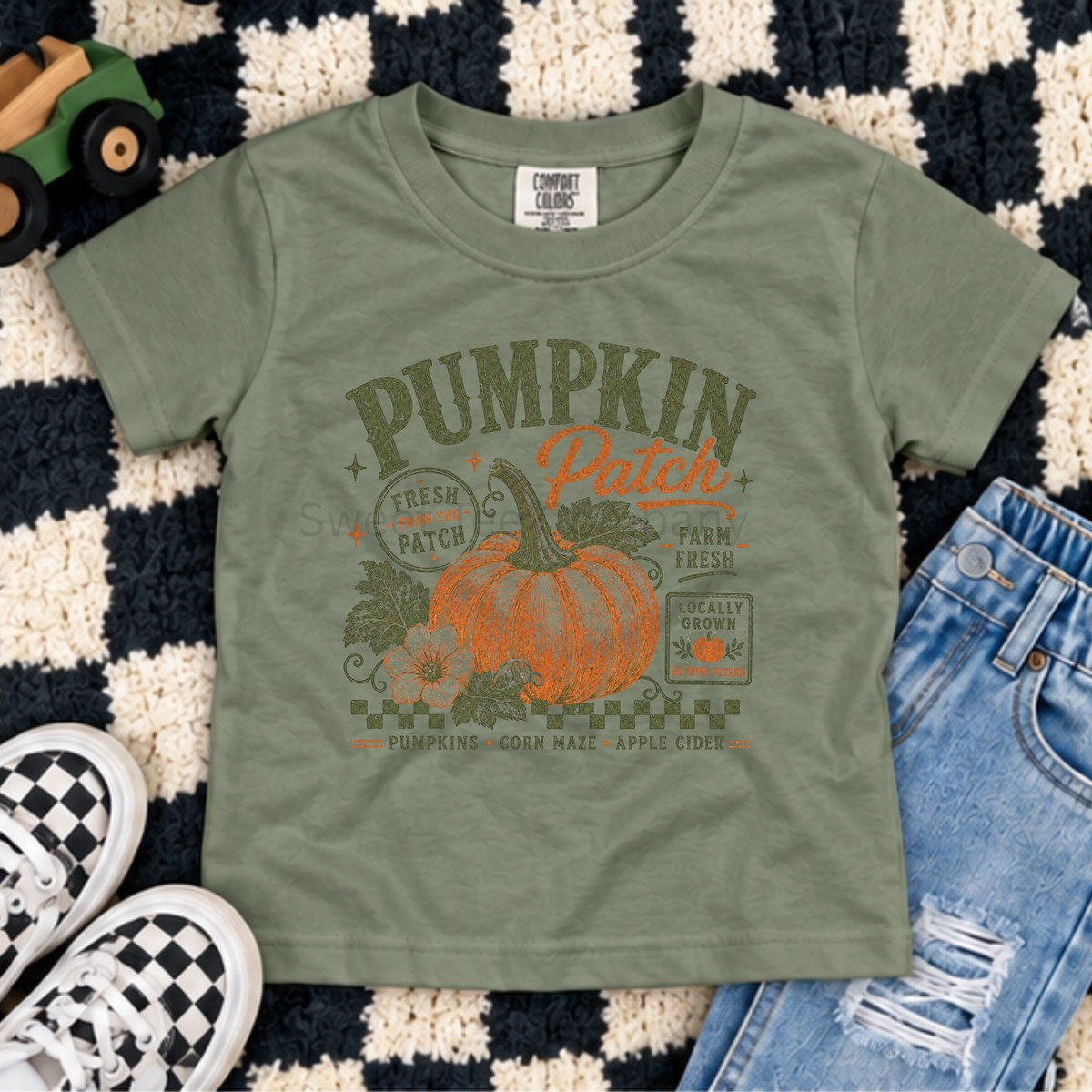 Vintage Pumpkin Patch Fall Youth Tee