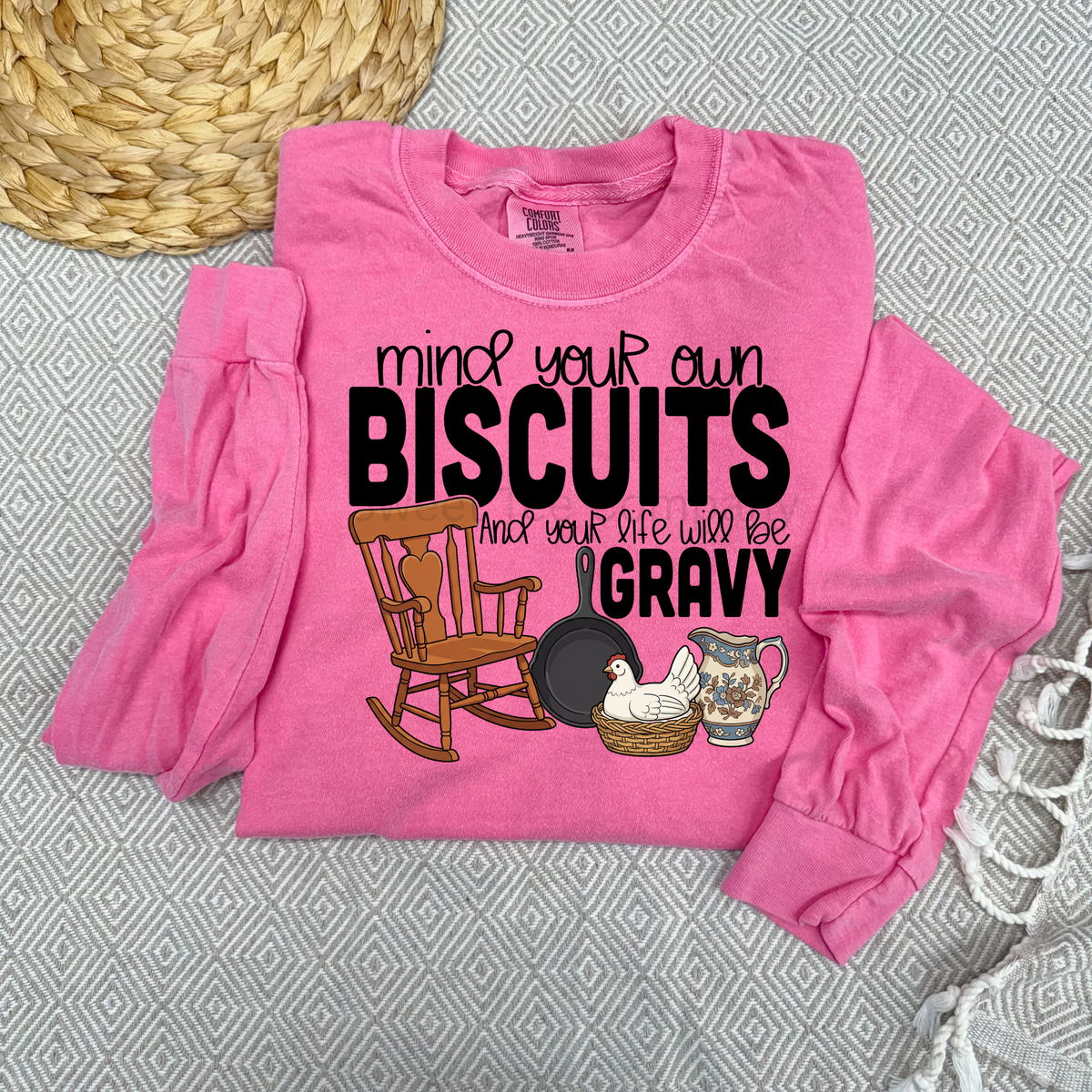 Mind Your Own Biscuits & Gravy Southern Graphic Tee