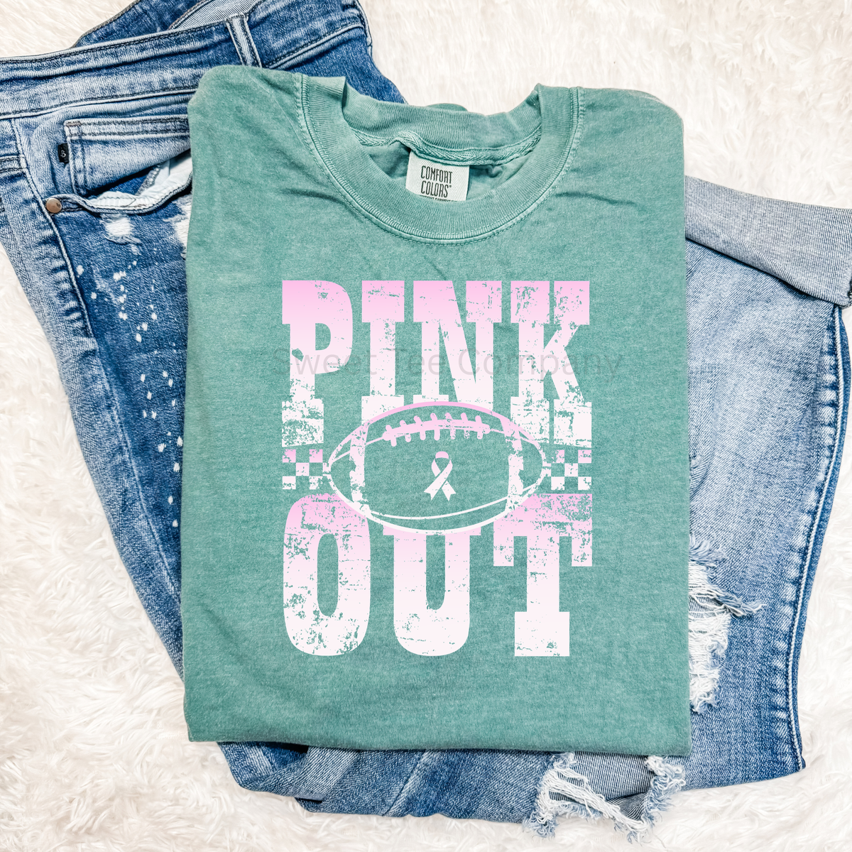 Pink Out Football Breast Cancer Awareness T-Shirt