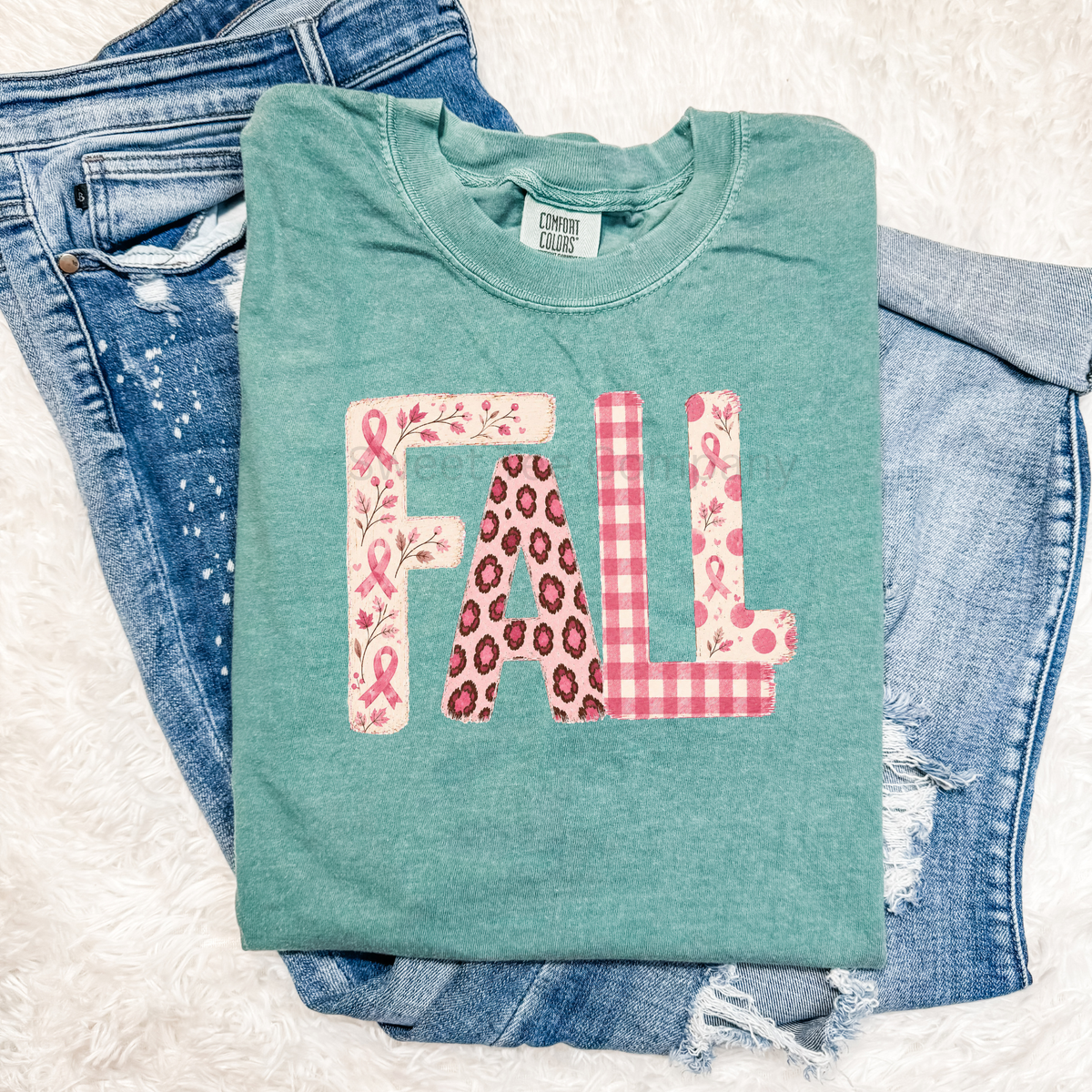 Fall Patchwork Breast Cancer Awareness