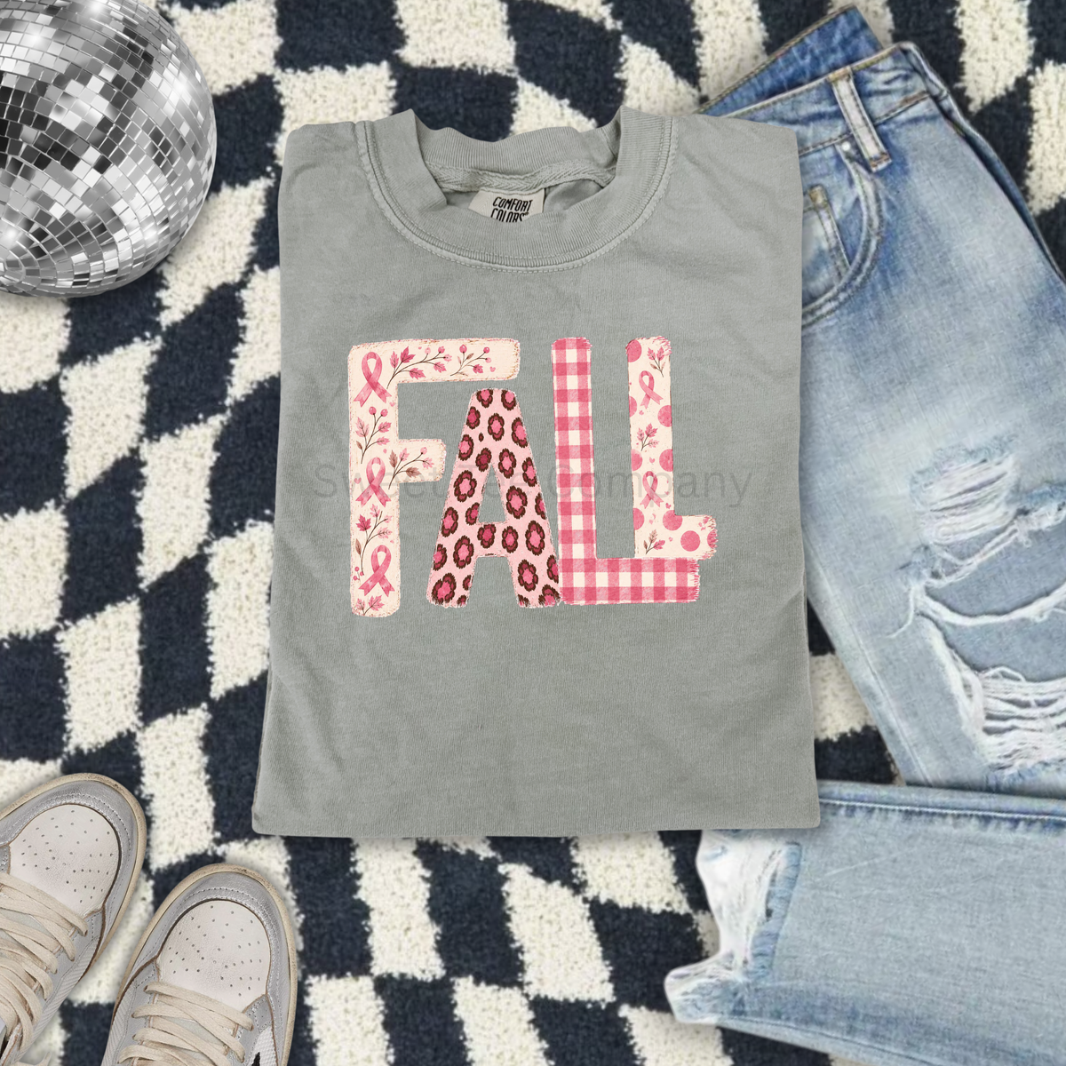 Fall Patchwork Breast Cancer Awareness